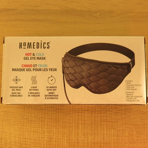 Homedics Hot and Cold Gel Eye Mask ---> New but open box, never use - Picture 2 of 3